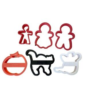 Bundle of 6 Holiday Cookie Cutters - Halloween and Gingerbread Man/Woman